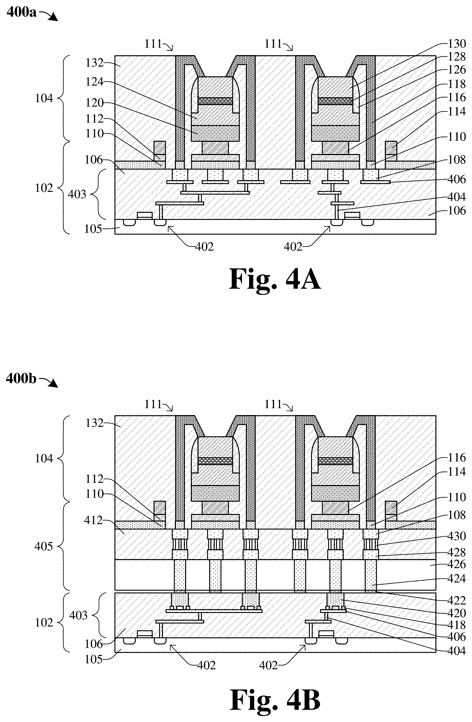 Patent US11784460 Figure 3 – Bump bonding structure to mitigate space contamination for III-V dies and CMOS dies