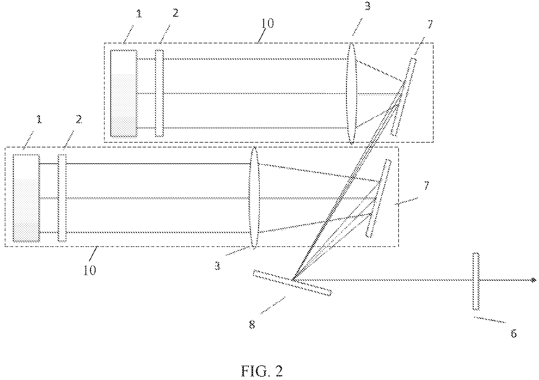 Patent US11784465 Figure 2 – Semiconductor laser beam combining device