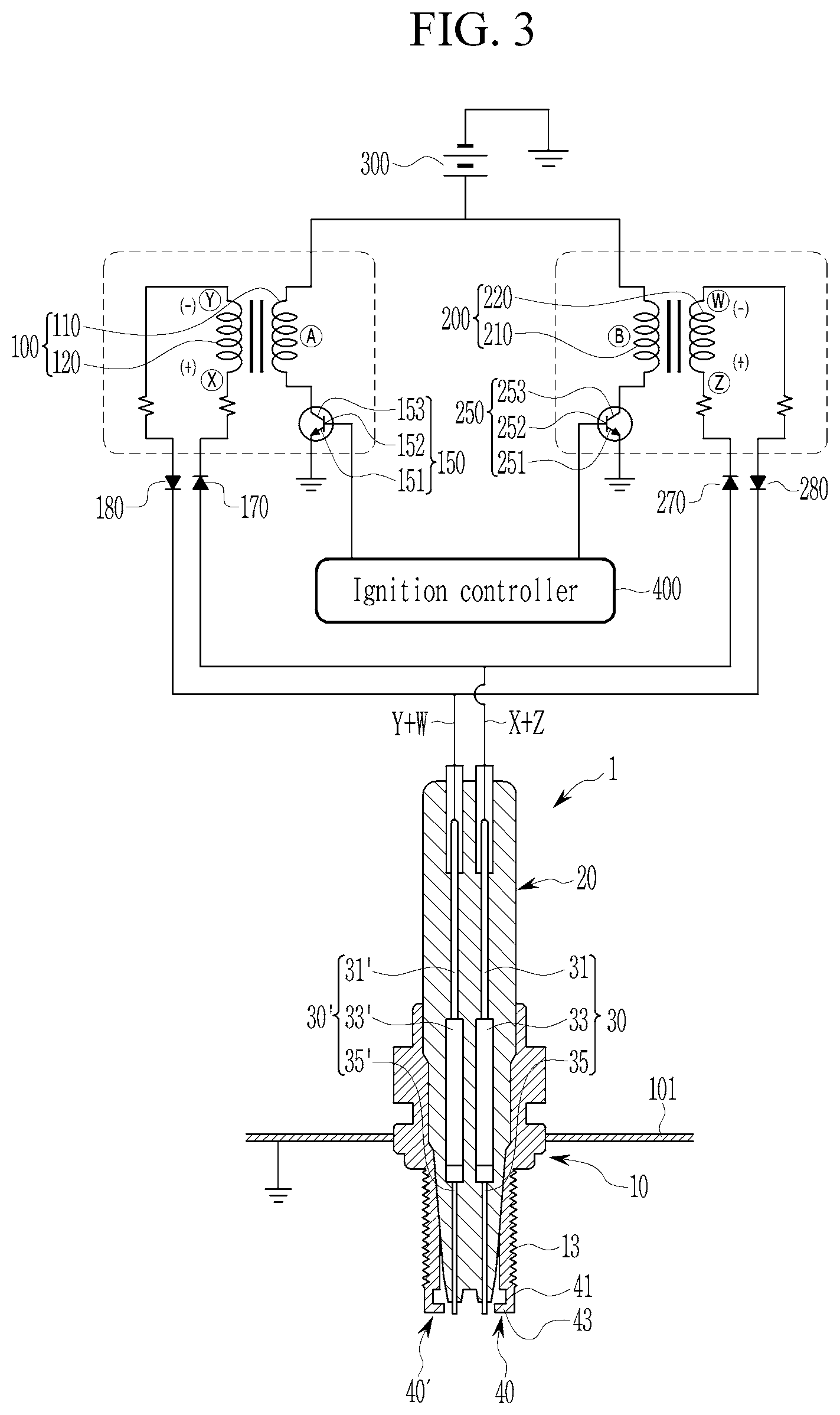 Patent US11784466 Figure 3 – Multi-ignition coil control system