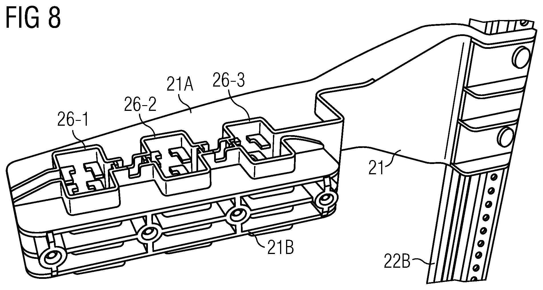 Patent US11784468 Figure 8 – Busbar board