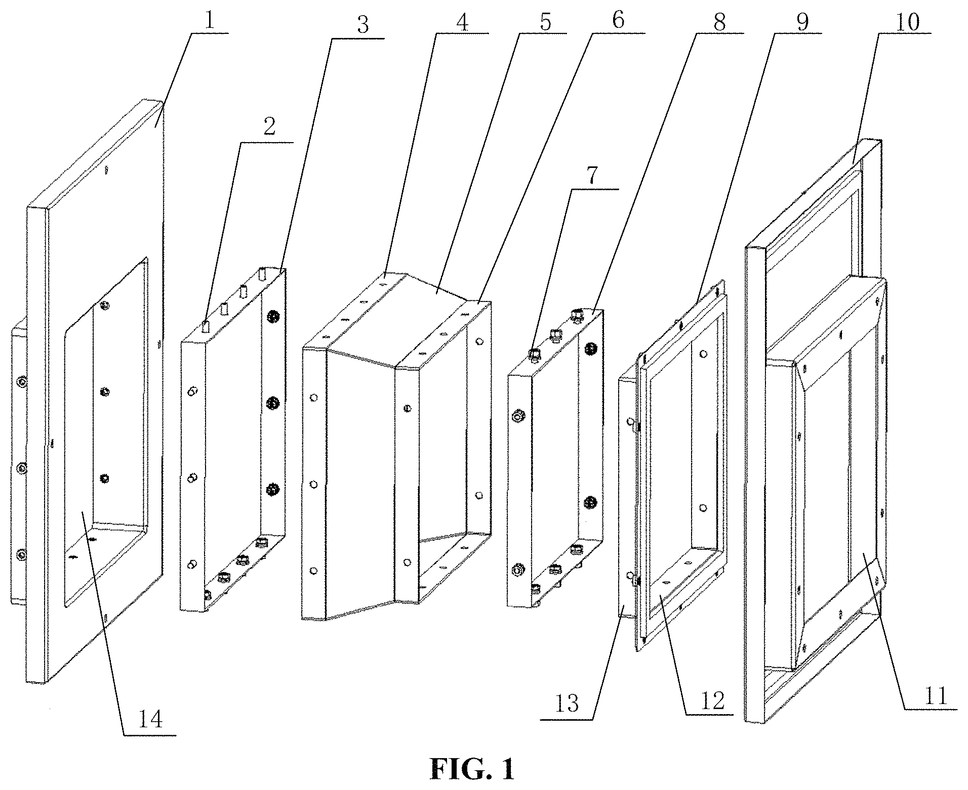 Patent US11784469 Figure 1 – Connector for combining cabinets and power distribution cabinet assembly