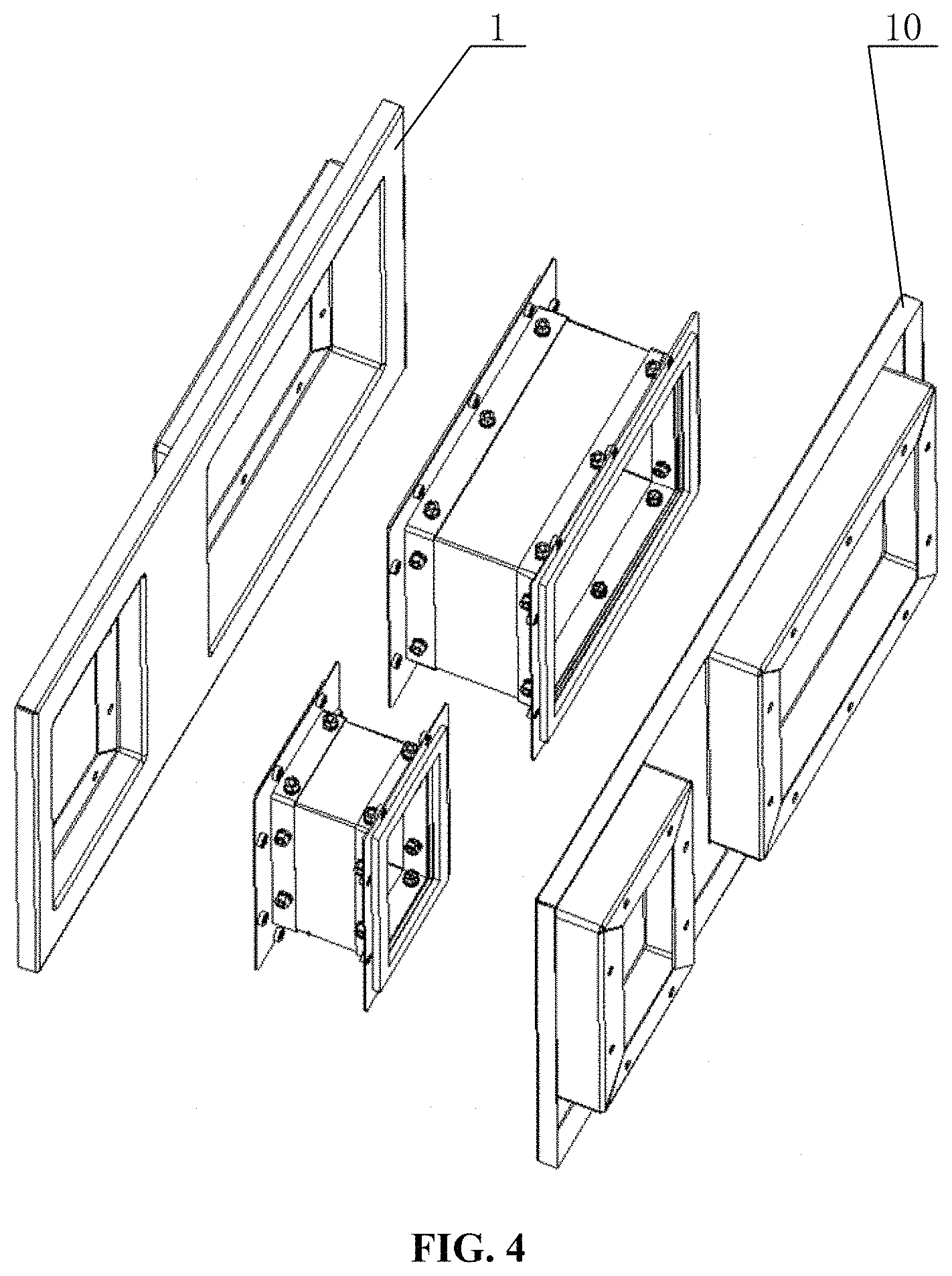 Patent US11784469 Figure 4 – Connector for combining cabinets and power distribution cabinet assembly