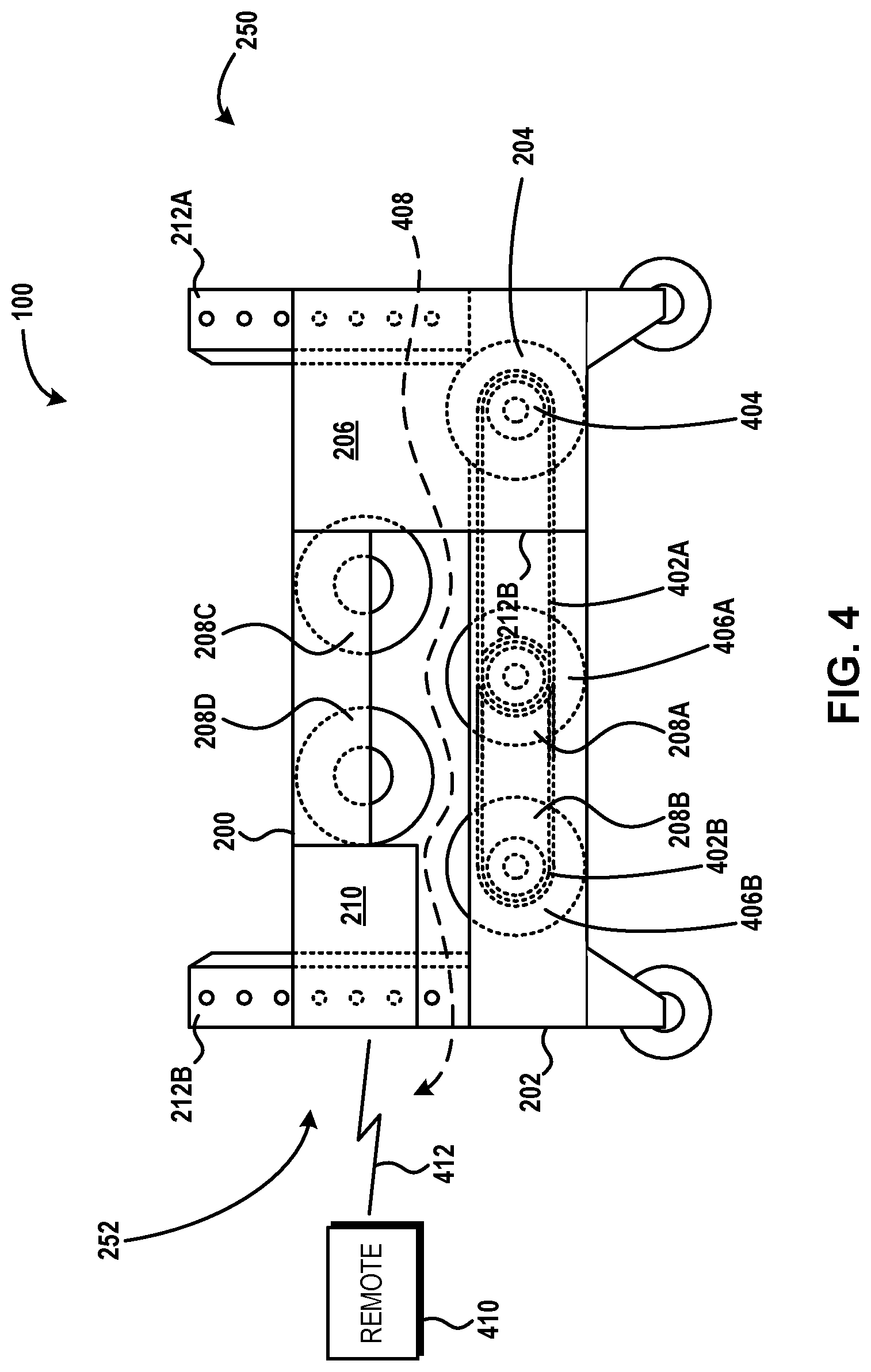 Patent US11784471 Figure 4 – Apparatus for pushing conductors into conduit and other structures