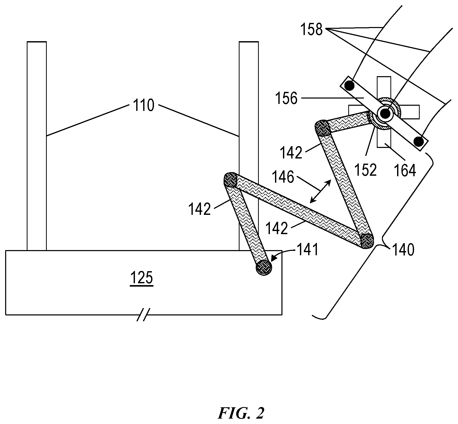 Patent US11784473 Figure 2 – Adjustable cable management system