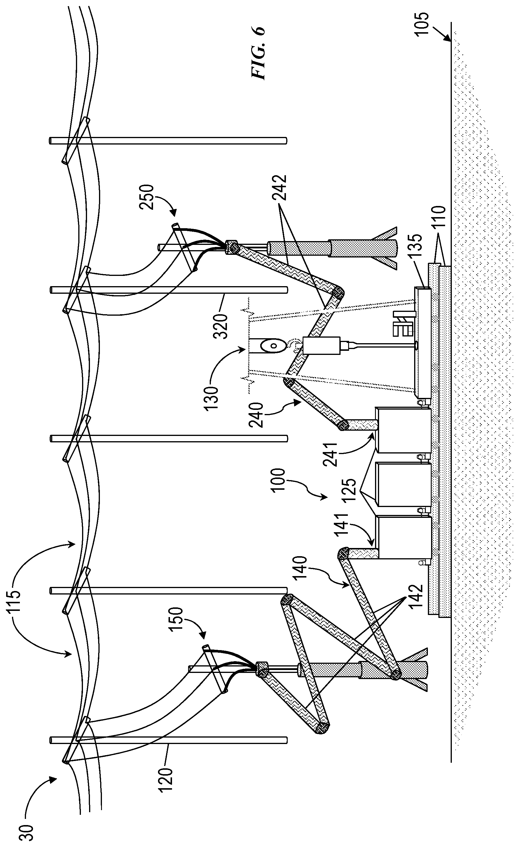 Patent US11784473 Figure 6 – Adjustable cable management system