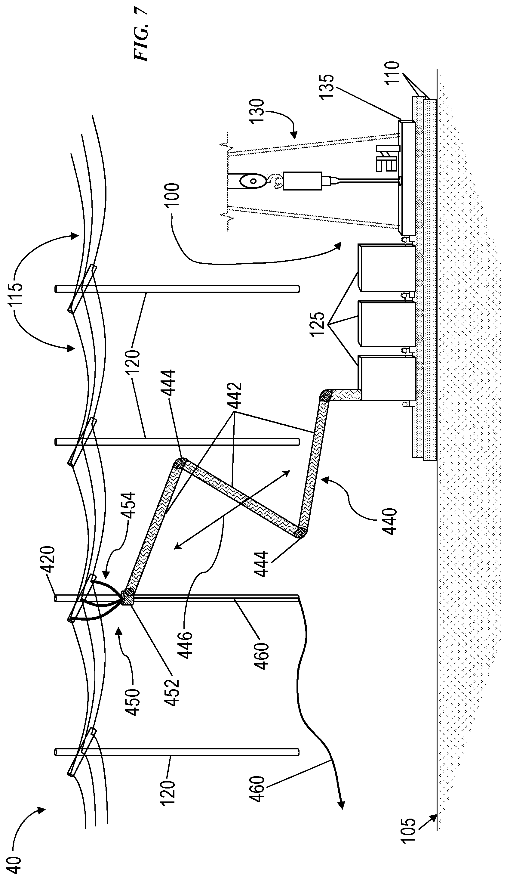 Patent US11784473 Figure 7 – Adjustable cable management system