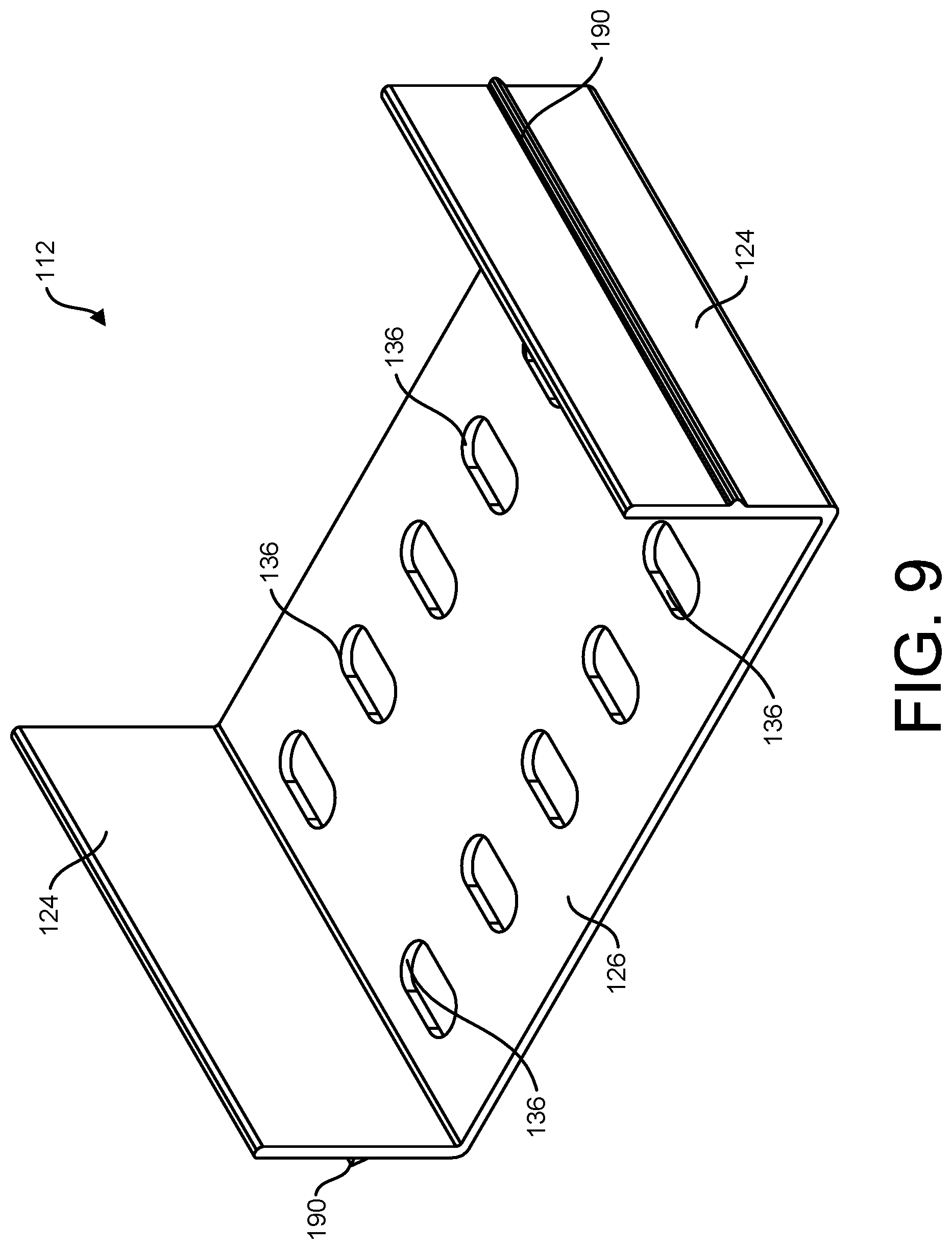Patent US11784474 Figure 9 – Cable tray assembly
