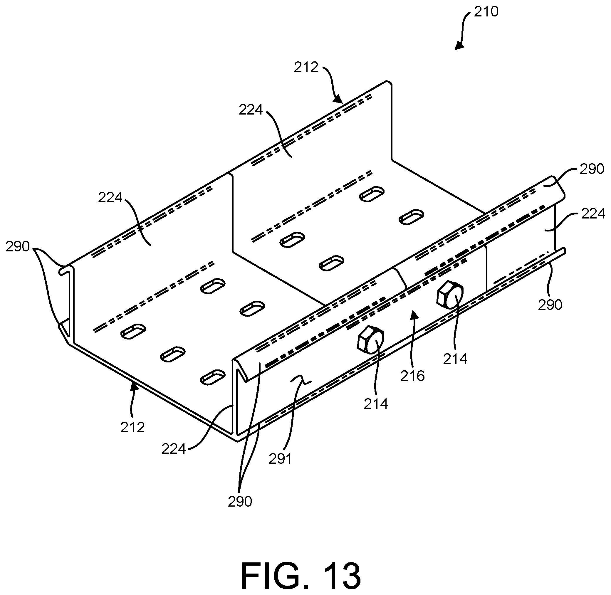 Patent US11784474 Figure 13 – Cable tray assembly