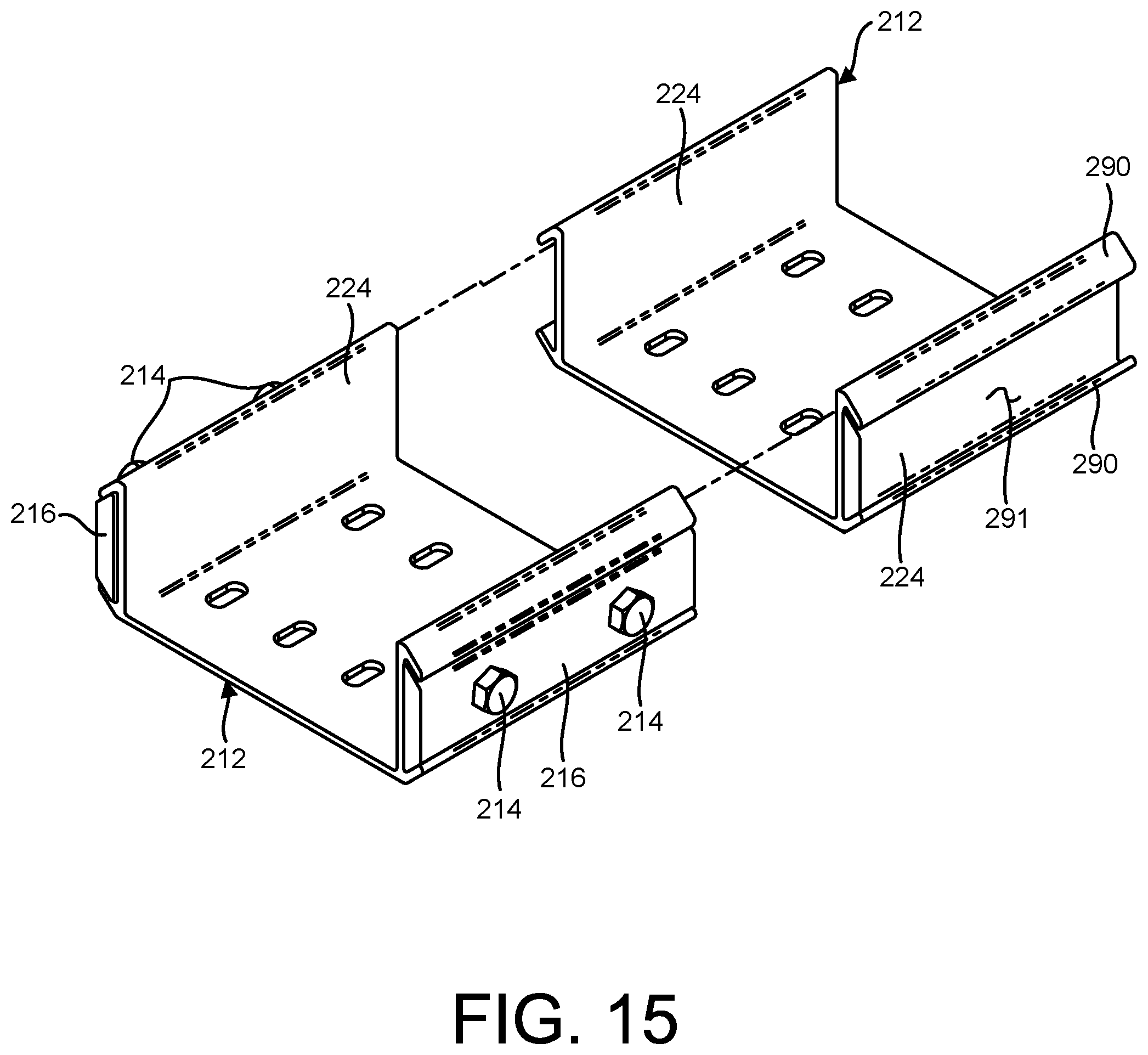 Patent US11784474 Figure 15 – Cable tray assembly