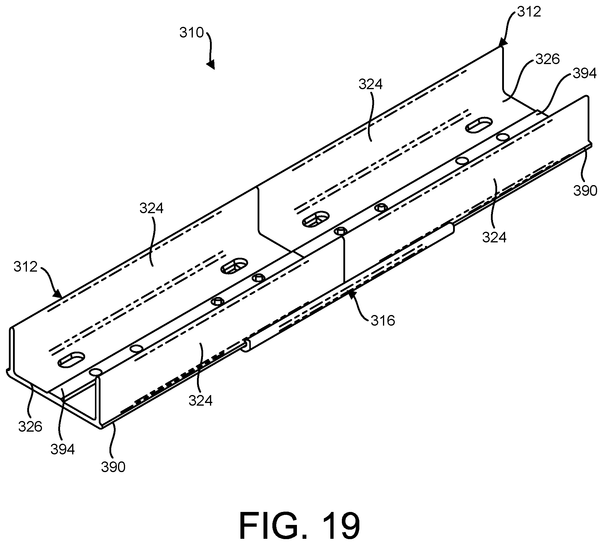 Patent US11784474 Figure 19 – Cable tray assembly