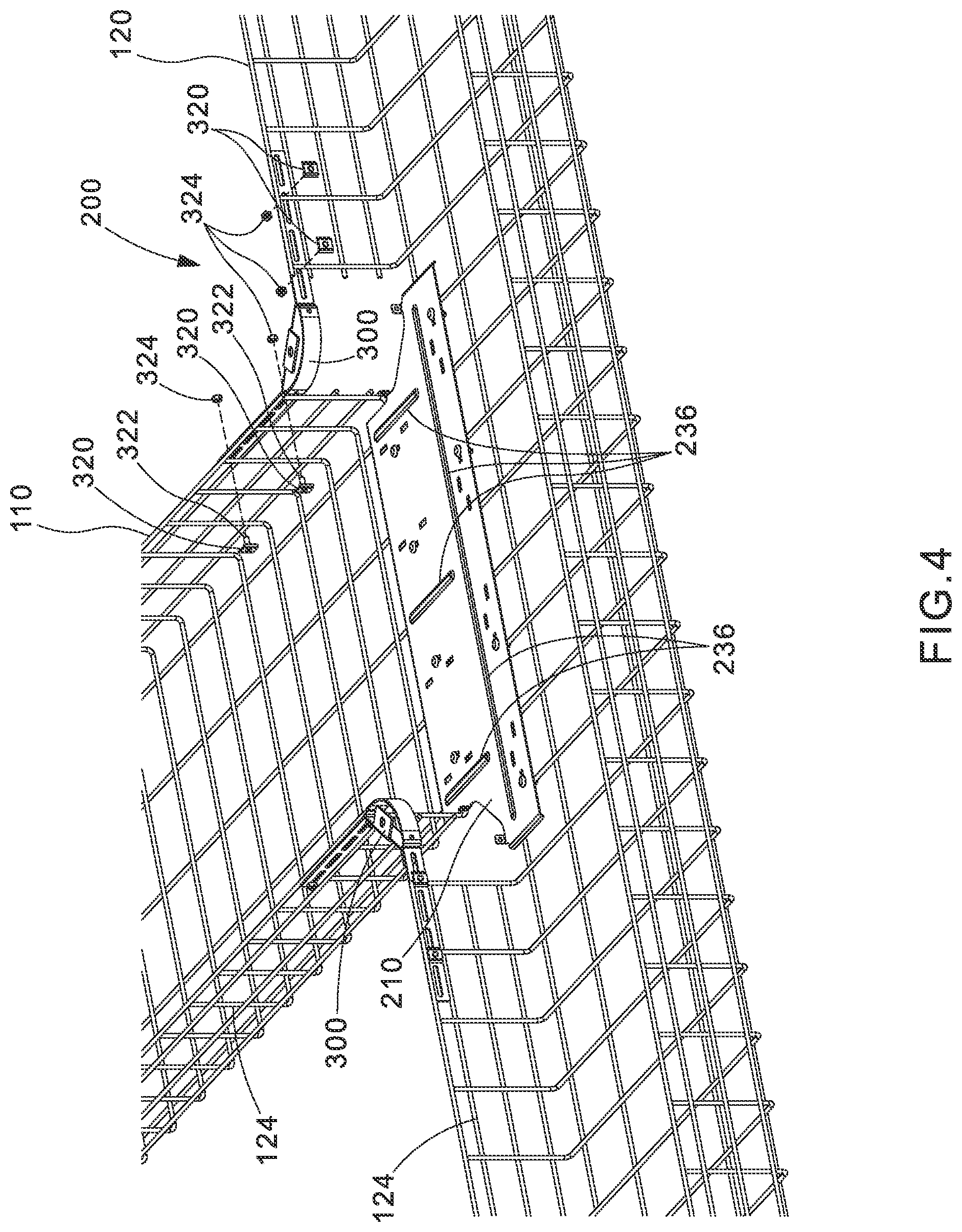 Patent US11784475 Figure 4 – Intersection system for overhead cable trays