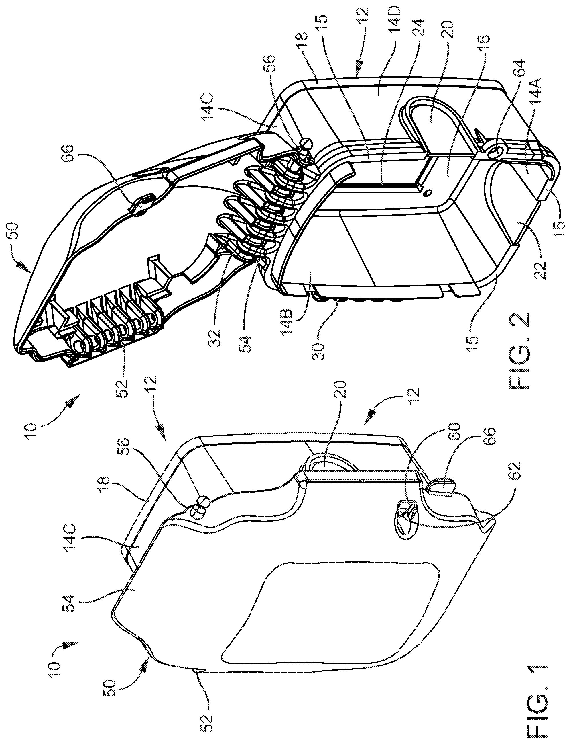 Patent US11784477 Figure 1 – Weather-resistant electrical device enclosure