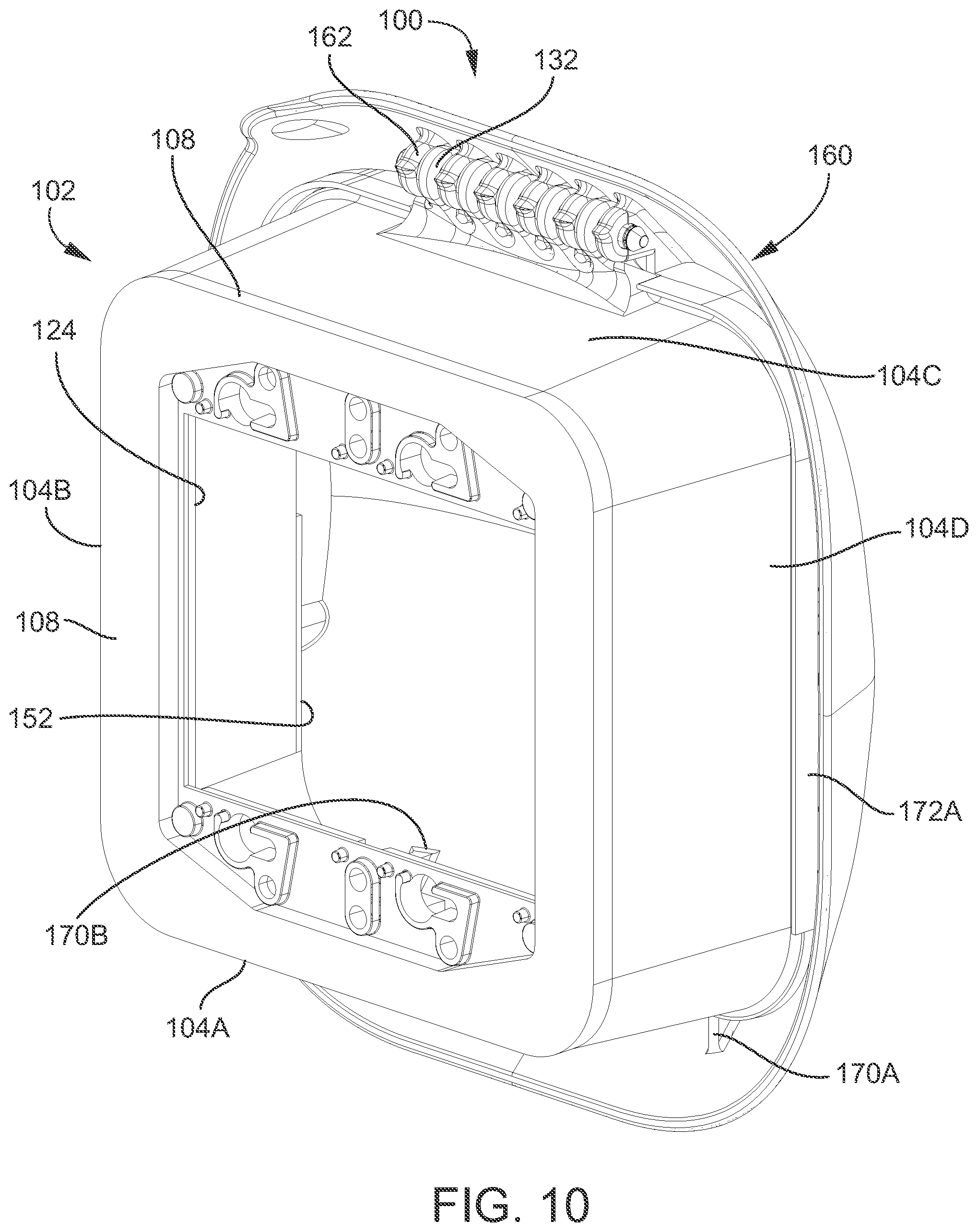 Patent US11784477 Figure 8 – Weather-resistant electrical device enclosure