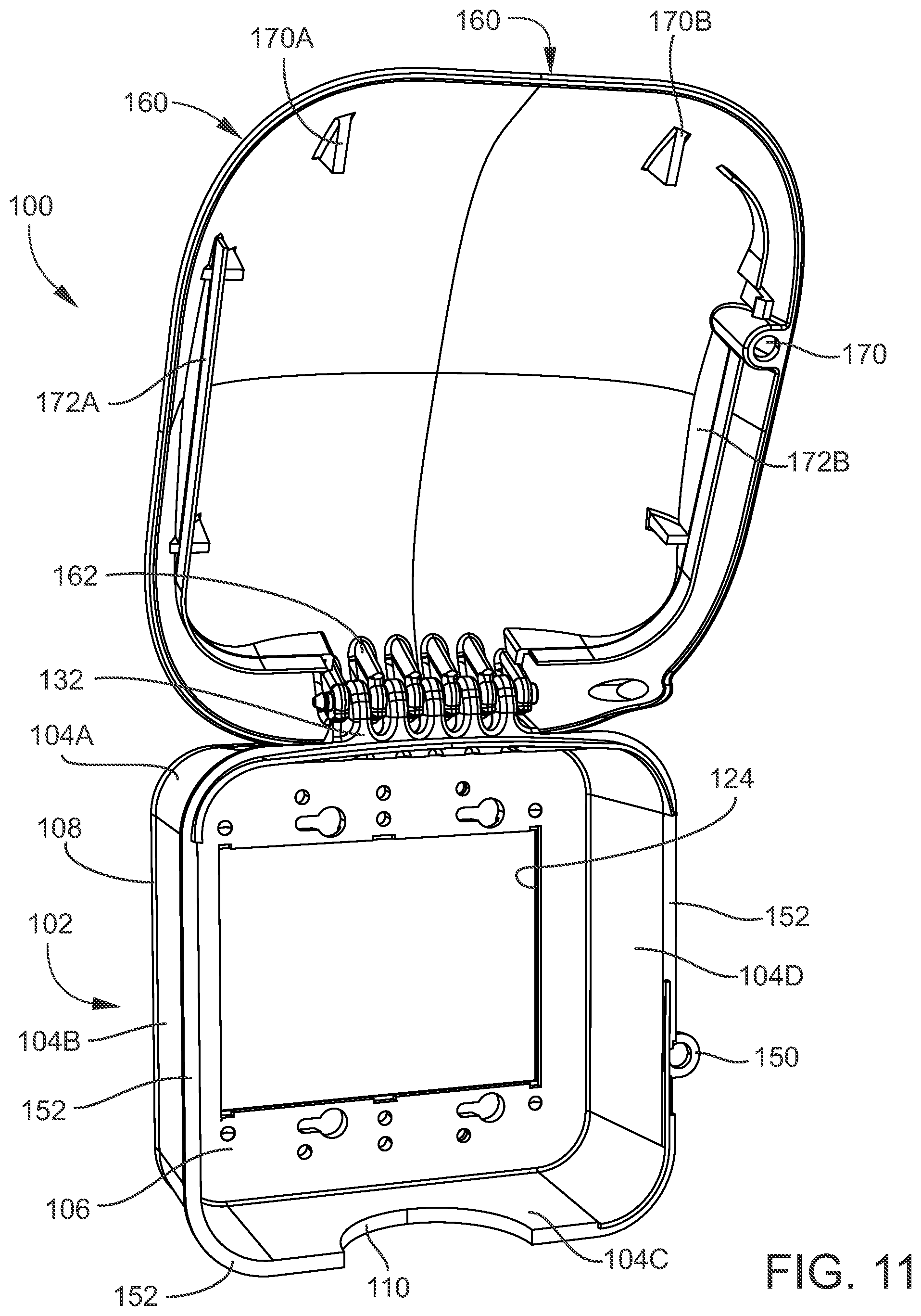 Patent US11784477 Figure 9 – Weather-resistant electrical device enclosure