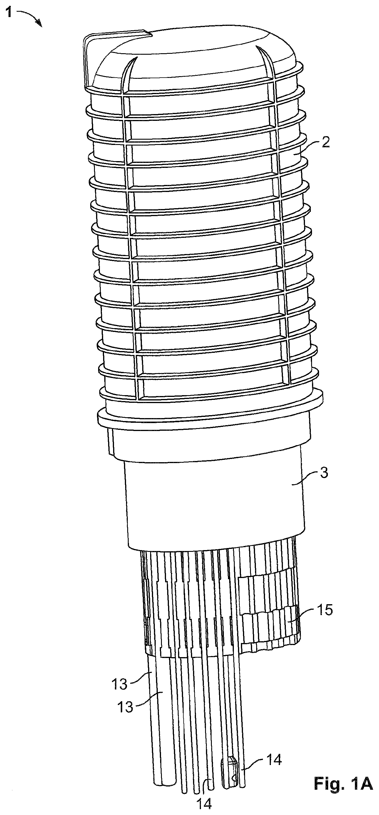 Patent US11784480 Figure 1 – Gel sealing device