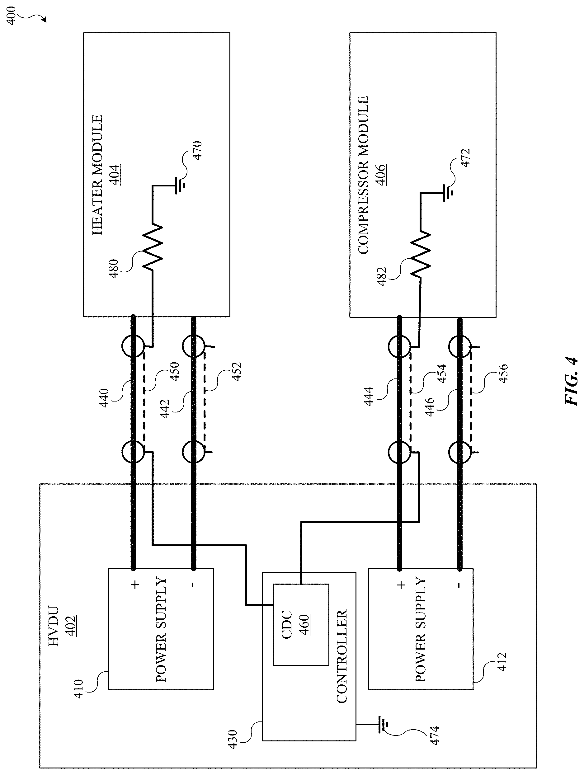 Patent US11784482 Figure 5 – Electrical connection monitoring using cable shielding