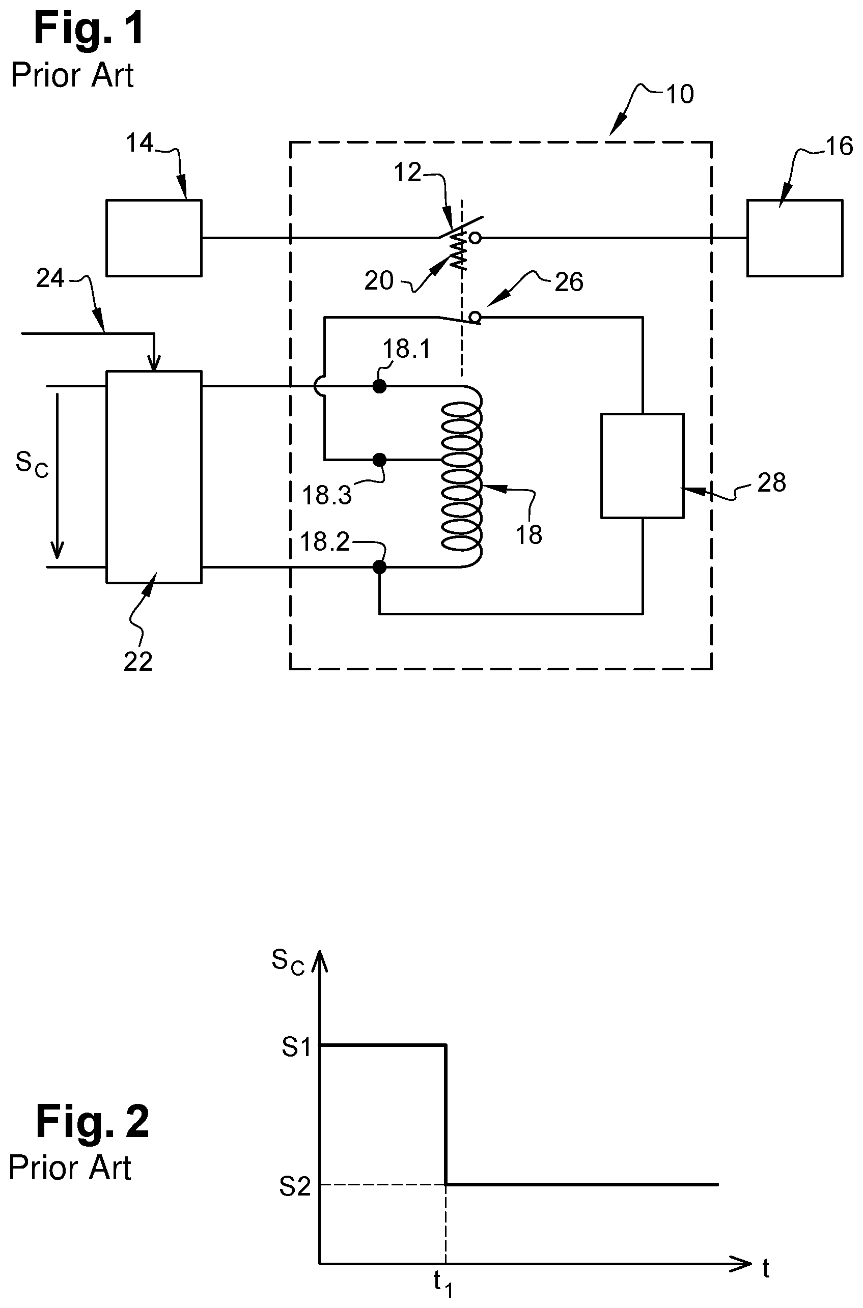 Patent US11784484 Figure 1 – Electromechanical switching device of an electric power circuit