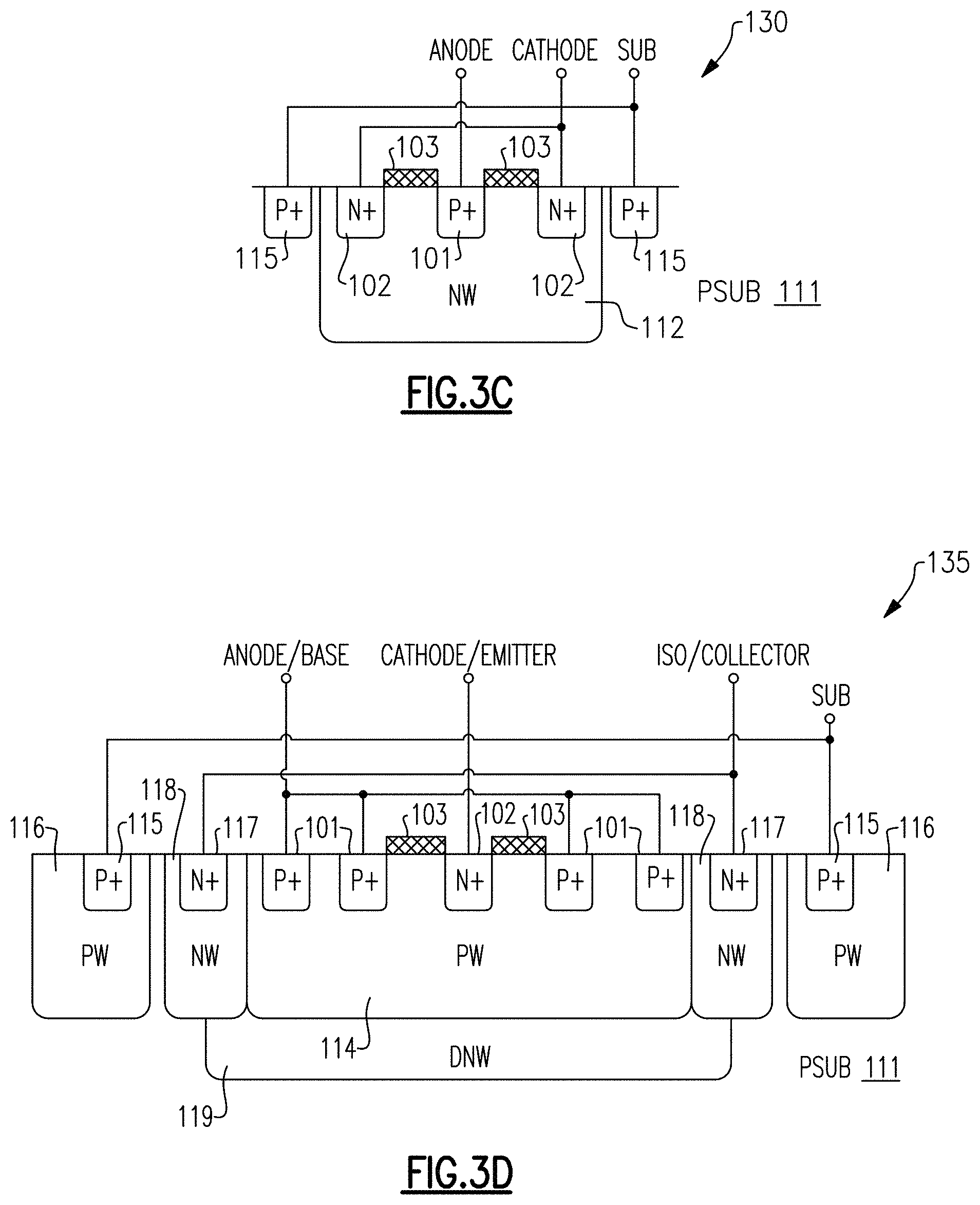 Patent US11784488 Figure 5 – Electrical overstress protection with low leakage current for high voltage tolerant high speed interfaces