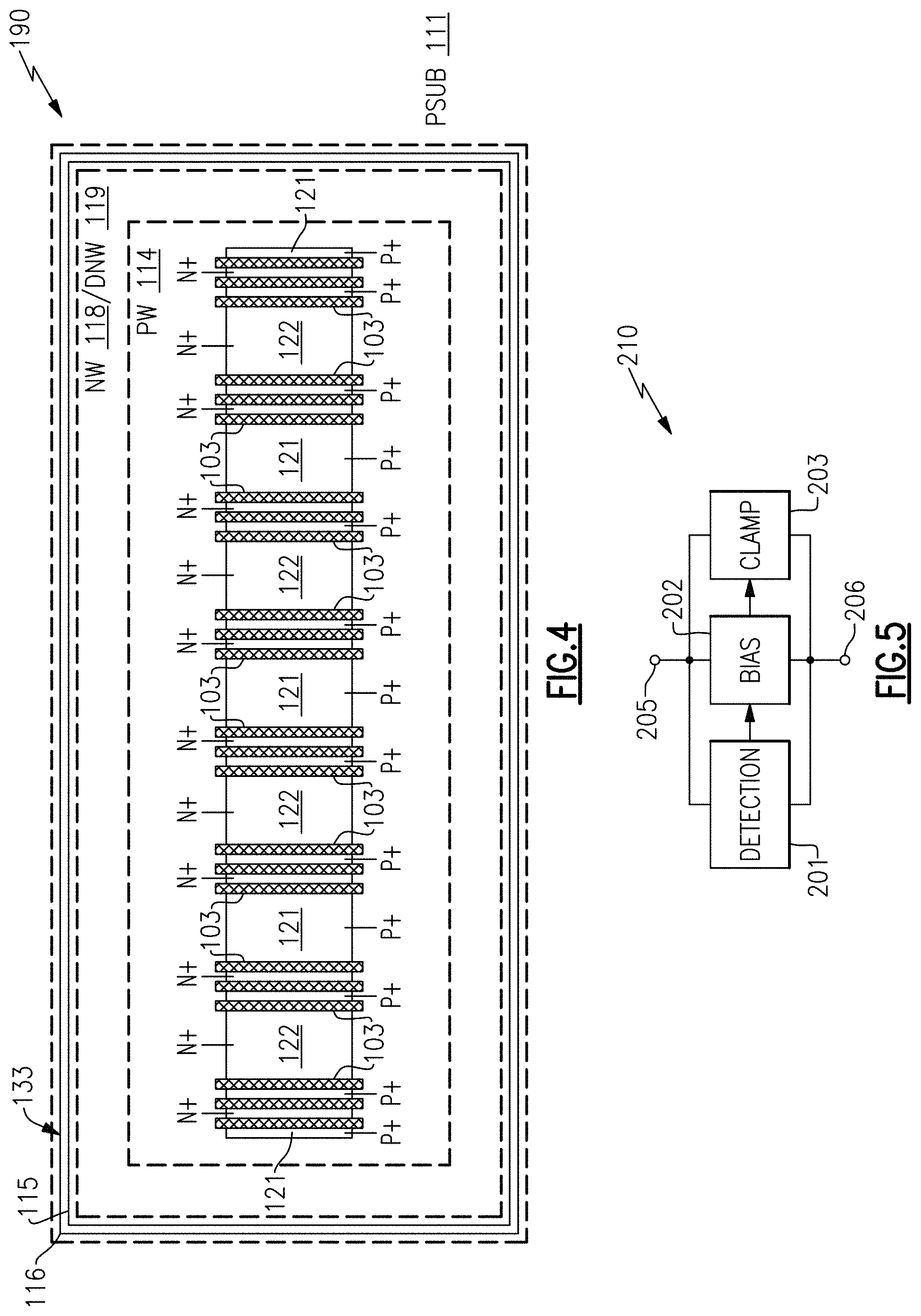 Patent US11784488 Figure 13 – Electrical overstress protection with low leakage current for high voltage tolerant high speed interfaces