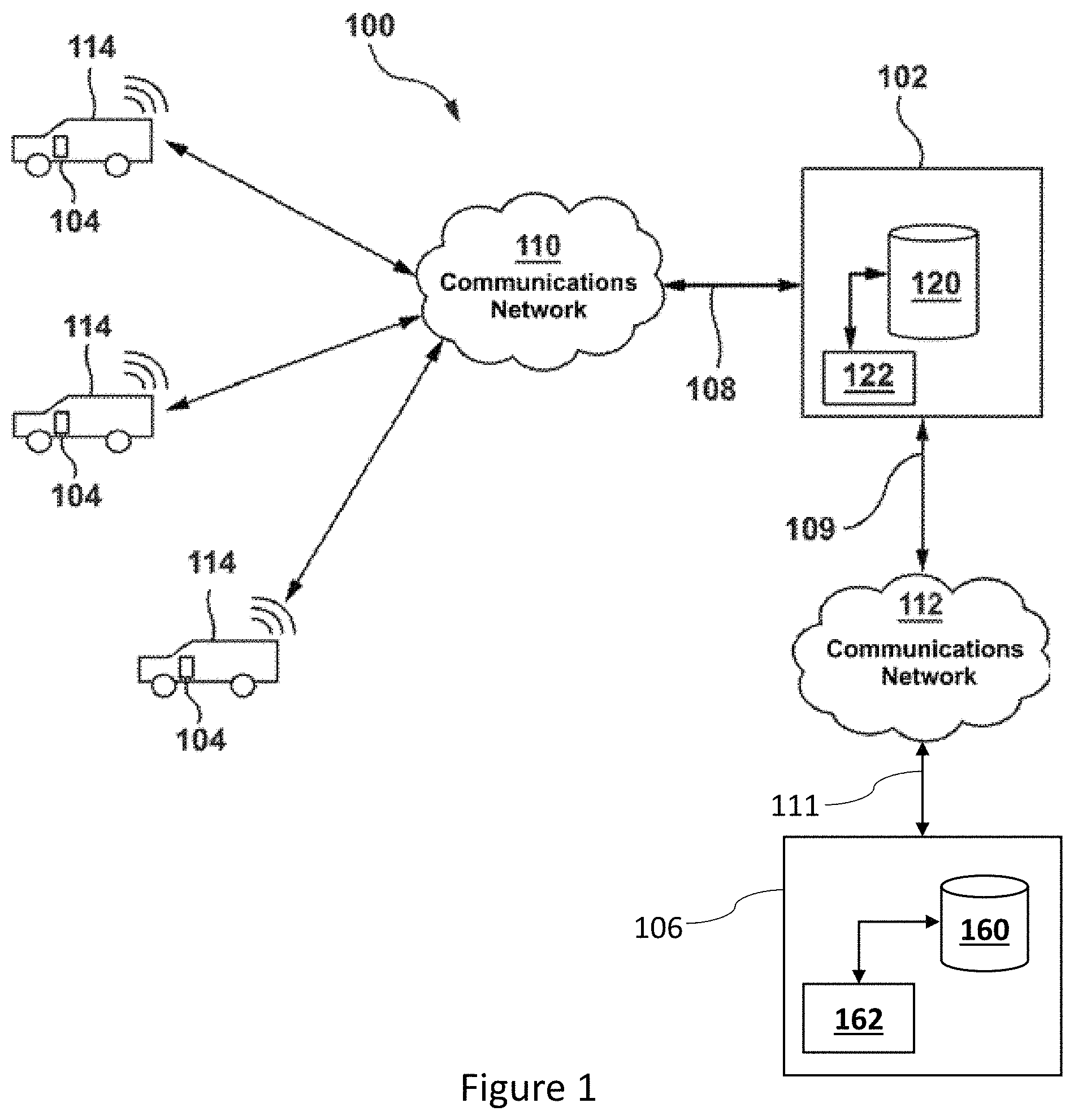 Patent US11784491 Figure 1 – Systems and methods for implementing vehicle charging infrastructure