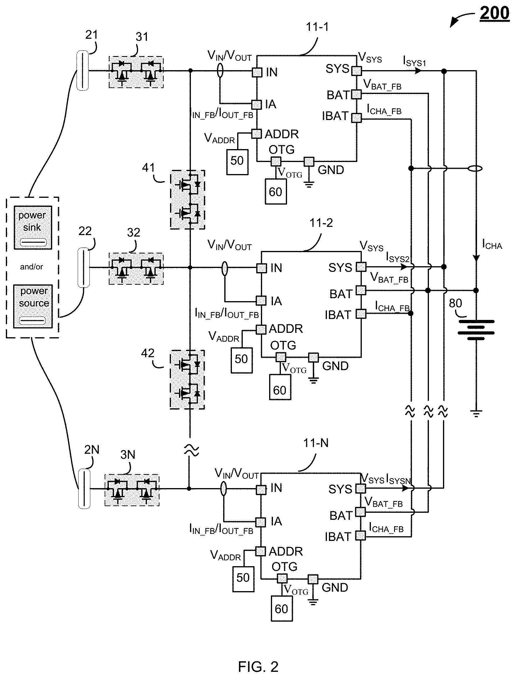 Patent US11784499 Figure 2 – Multi-port battery charge and discharge system