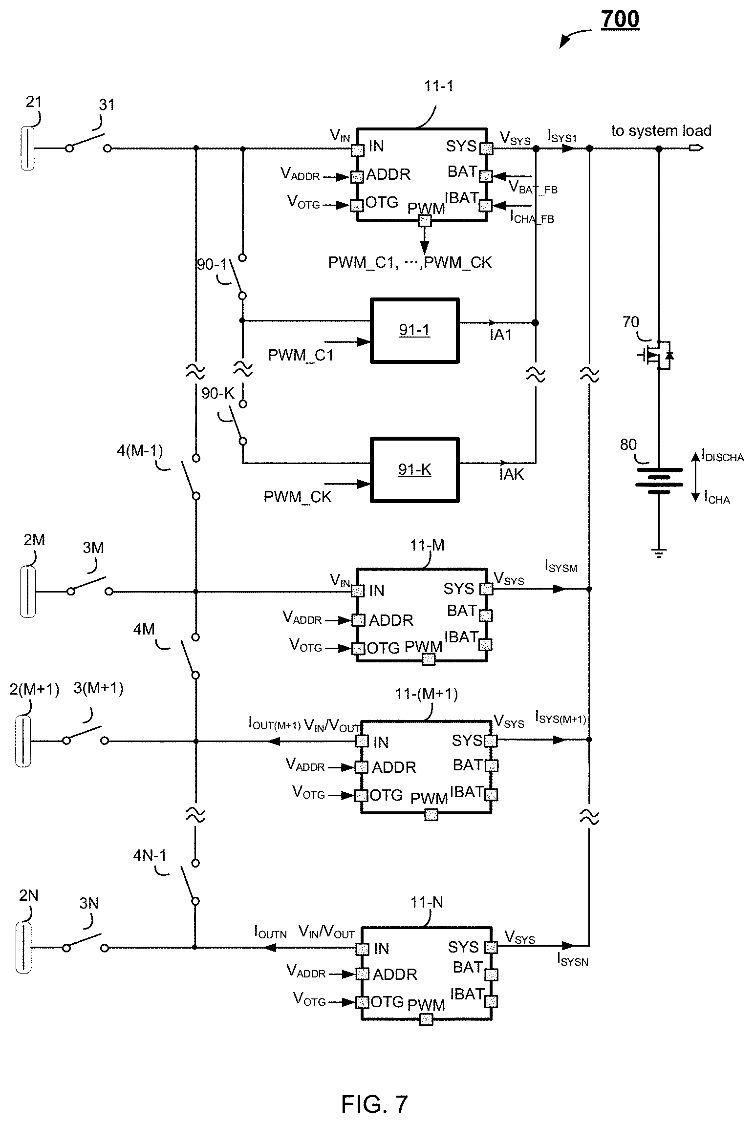 Patent US11784499 Figure 7 – Multi-port battery charge and discharge system
