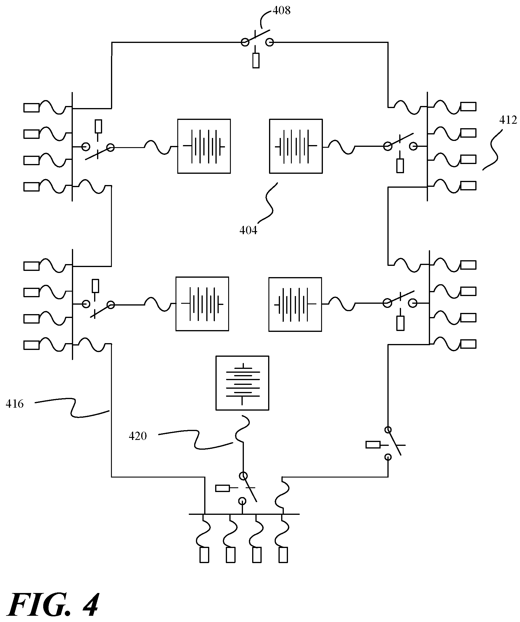 Patent US11784500 Figure 4 – Systems and methods for overvoltage protection on loads for use in an electric aircraft