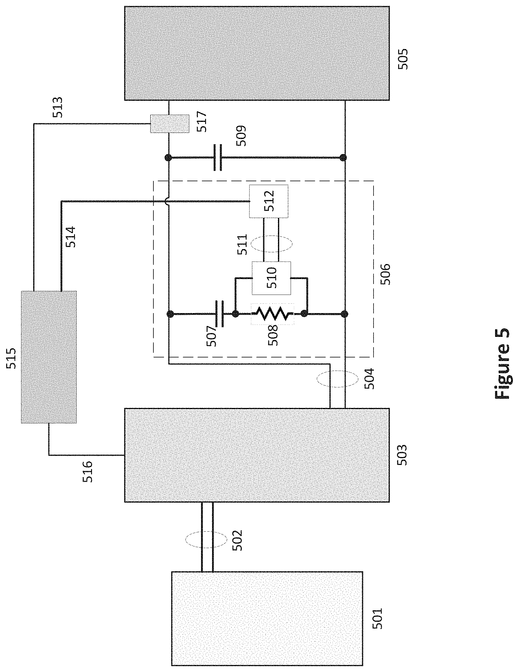 Patent US11784503 Figure 5 – Passive arc detection and mitigation in wireless power transfer system