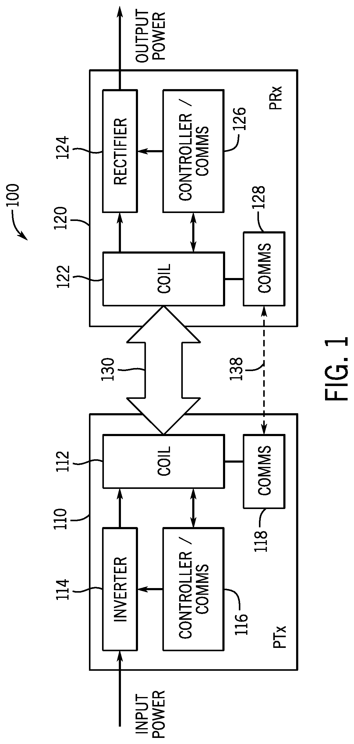Patent US11784512 — Enhanced communications for wireless power transfer — Figure 1