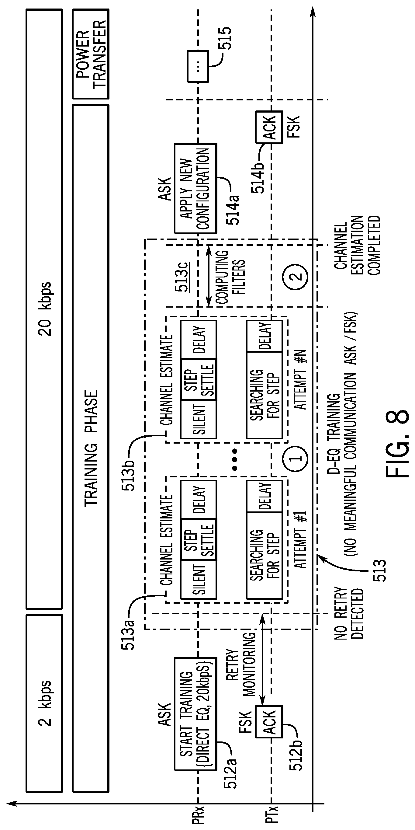 Patent US11784512 Figure 8 – Enhanced communications for wireless power transfer