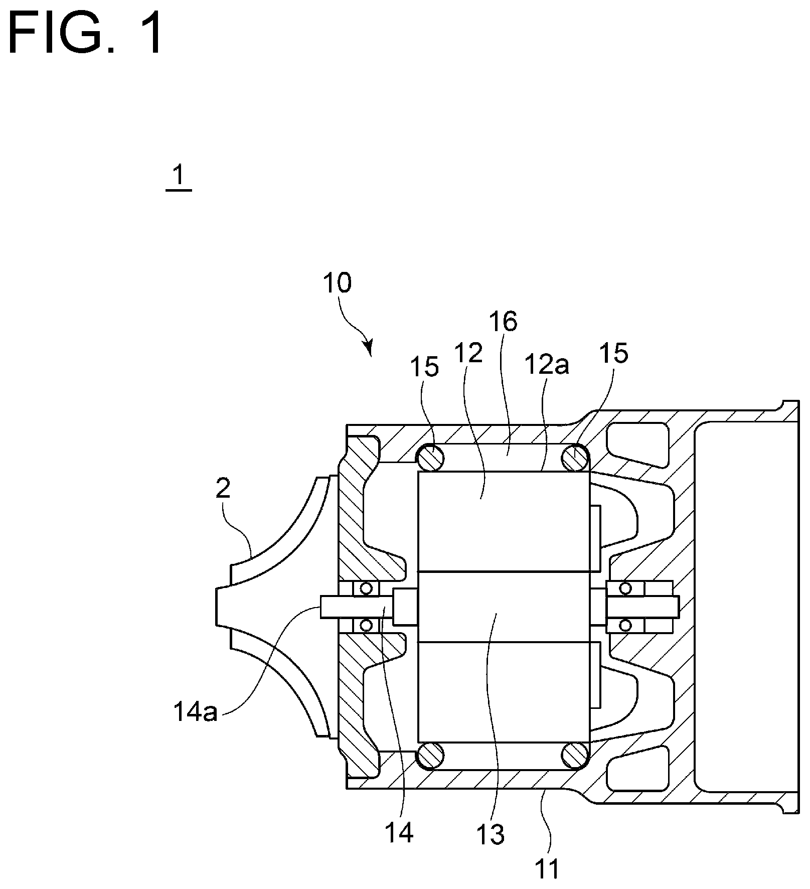 Patent US11784517 Figure 1 – Rotary electric machine with vibration and noise reduction