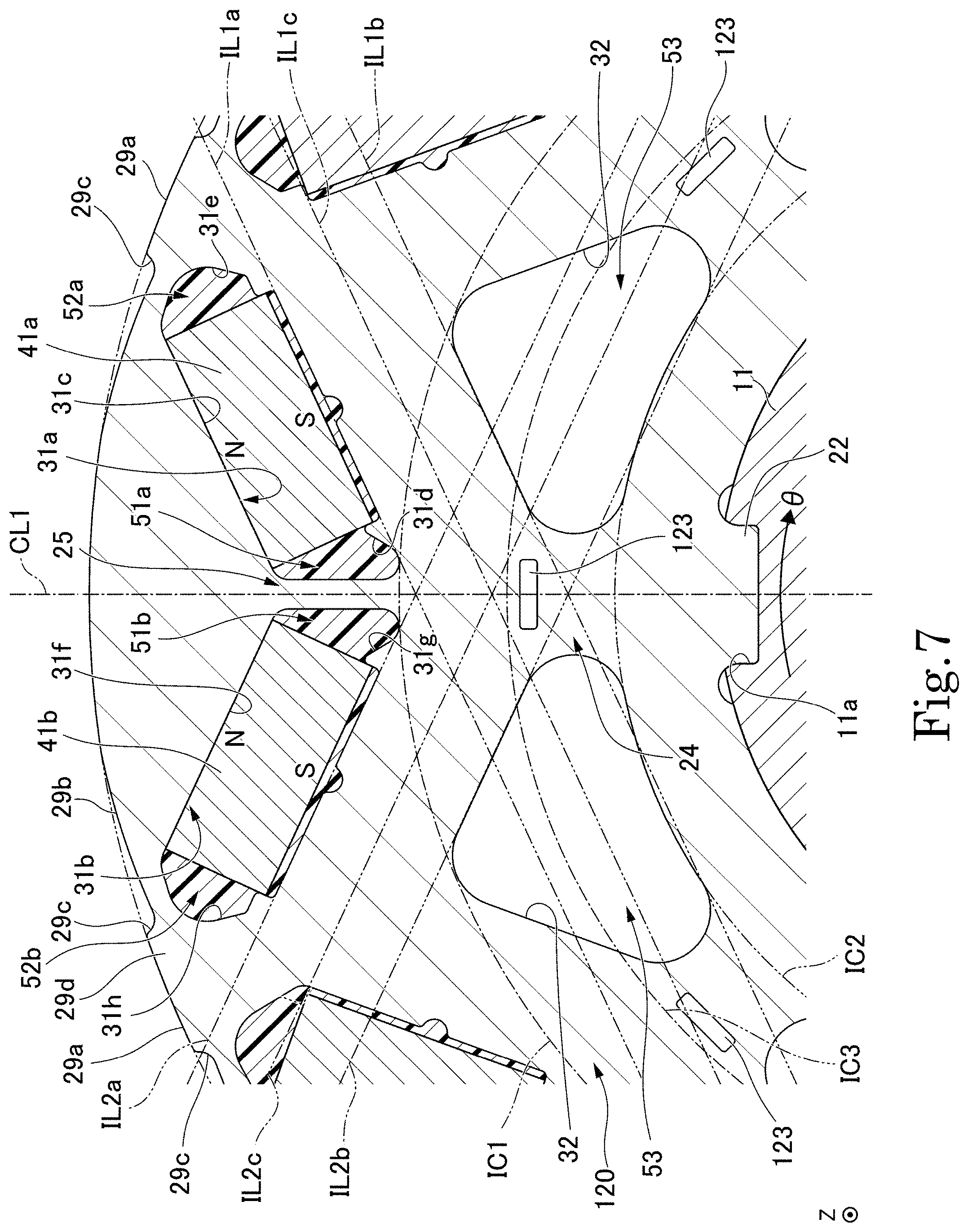 Patent US11784521 Figure 7 – Rotor and rotary electric machine
