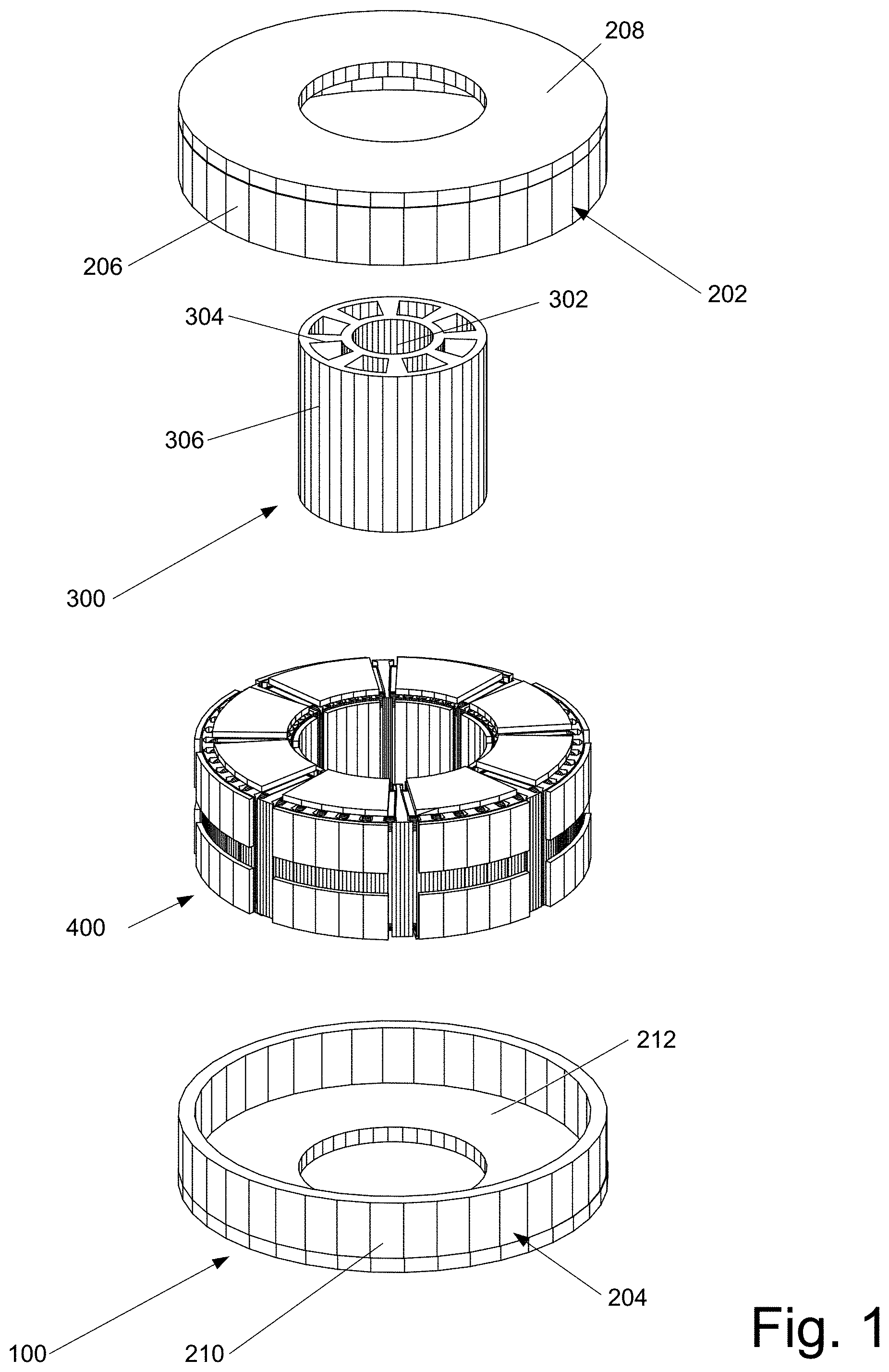Patent US11784523 Figure 1 – Multi-tunnel electric motor/generator