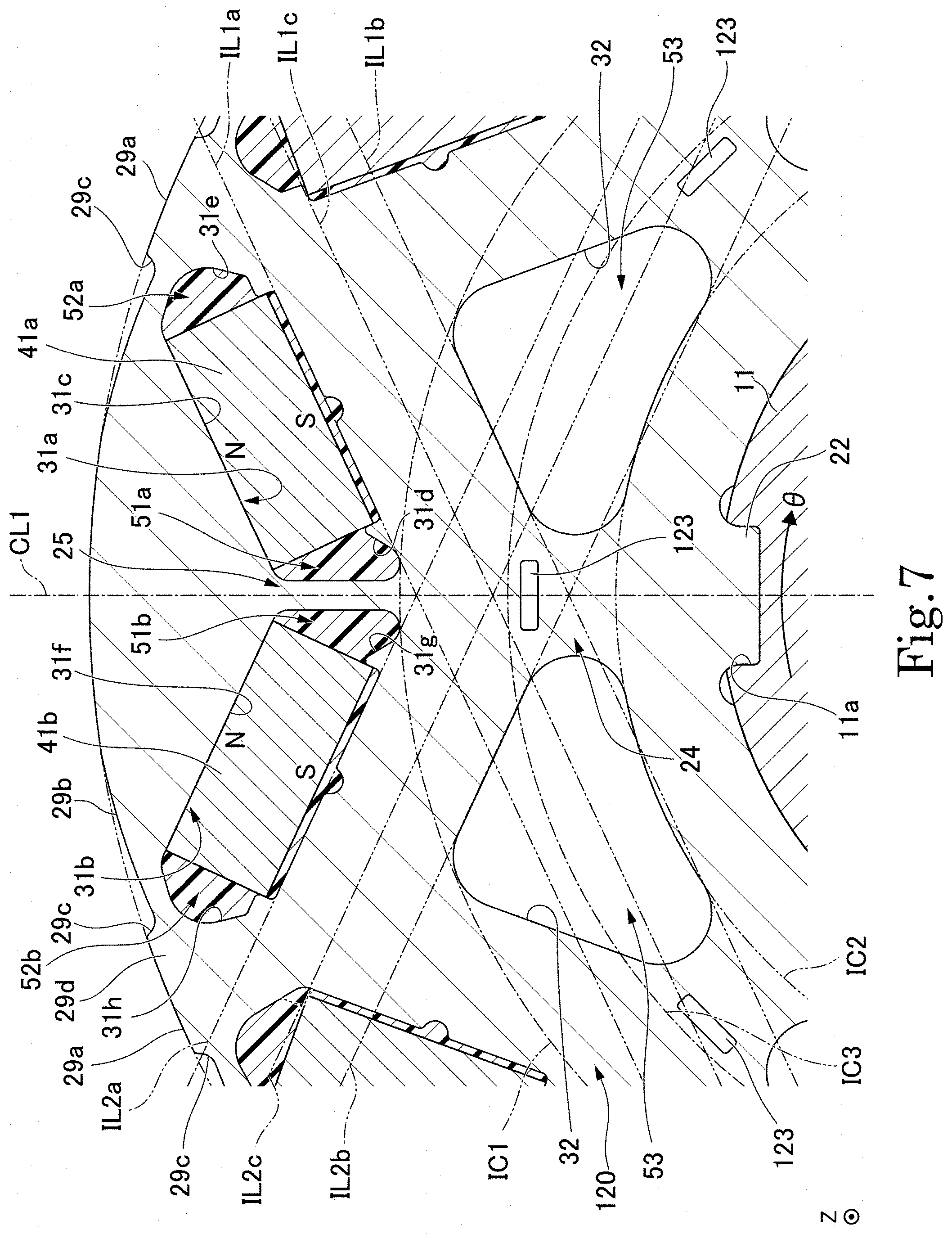 Patent US11784524 Figure 7 – Rotor and rotary electric machine