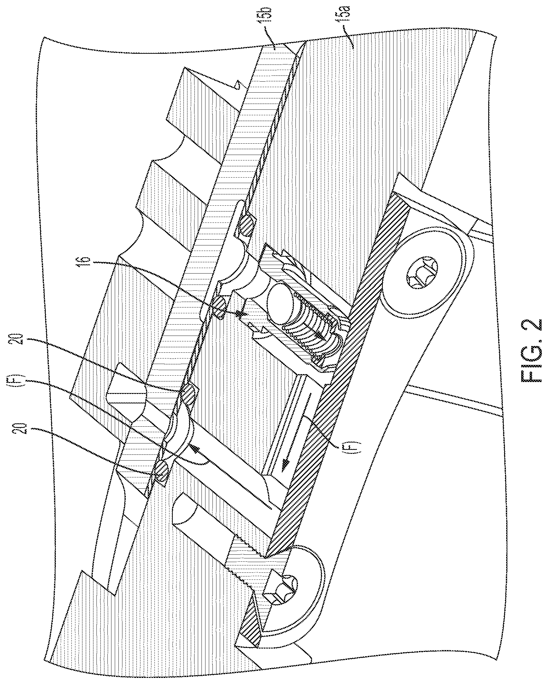 Patent US11784526 Figure 2 – Cooling system for electric motor busbar, stator and coils