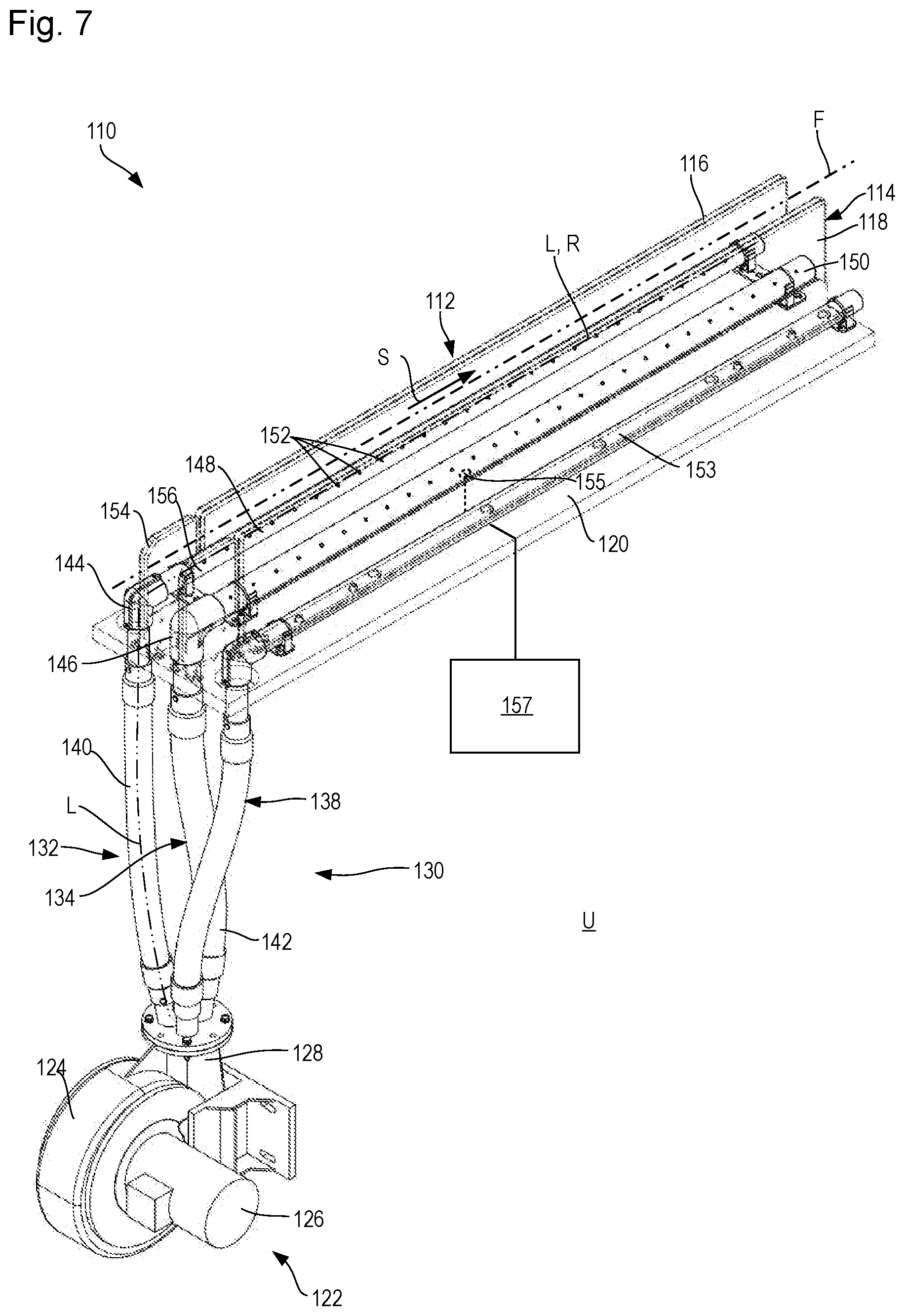 Patent US11784527 Figure 6 – Linear motor stator arrangement with external convective forced cooling