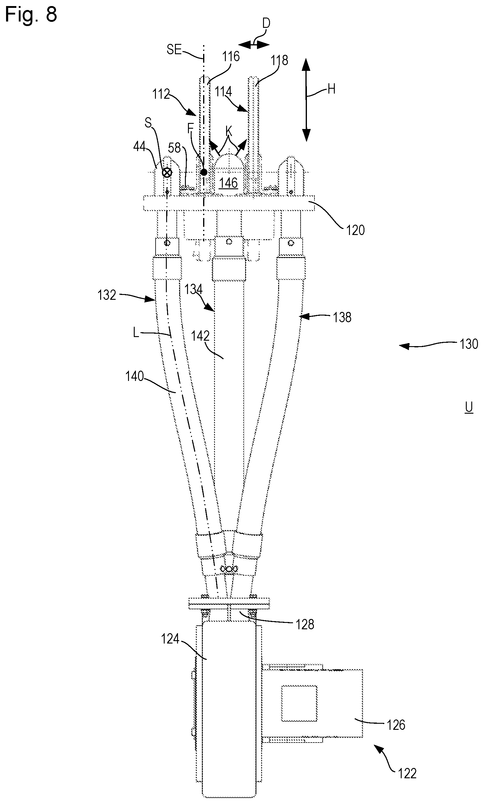 Patent US11784527 Figure 7 – Linear motor stator arrangement with external convective forced cooling