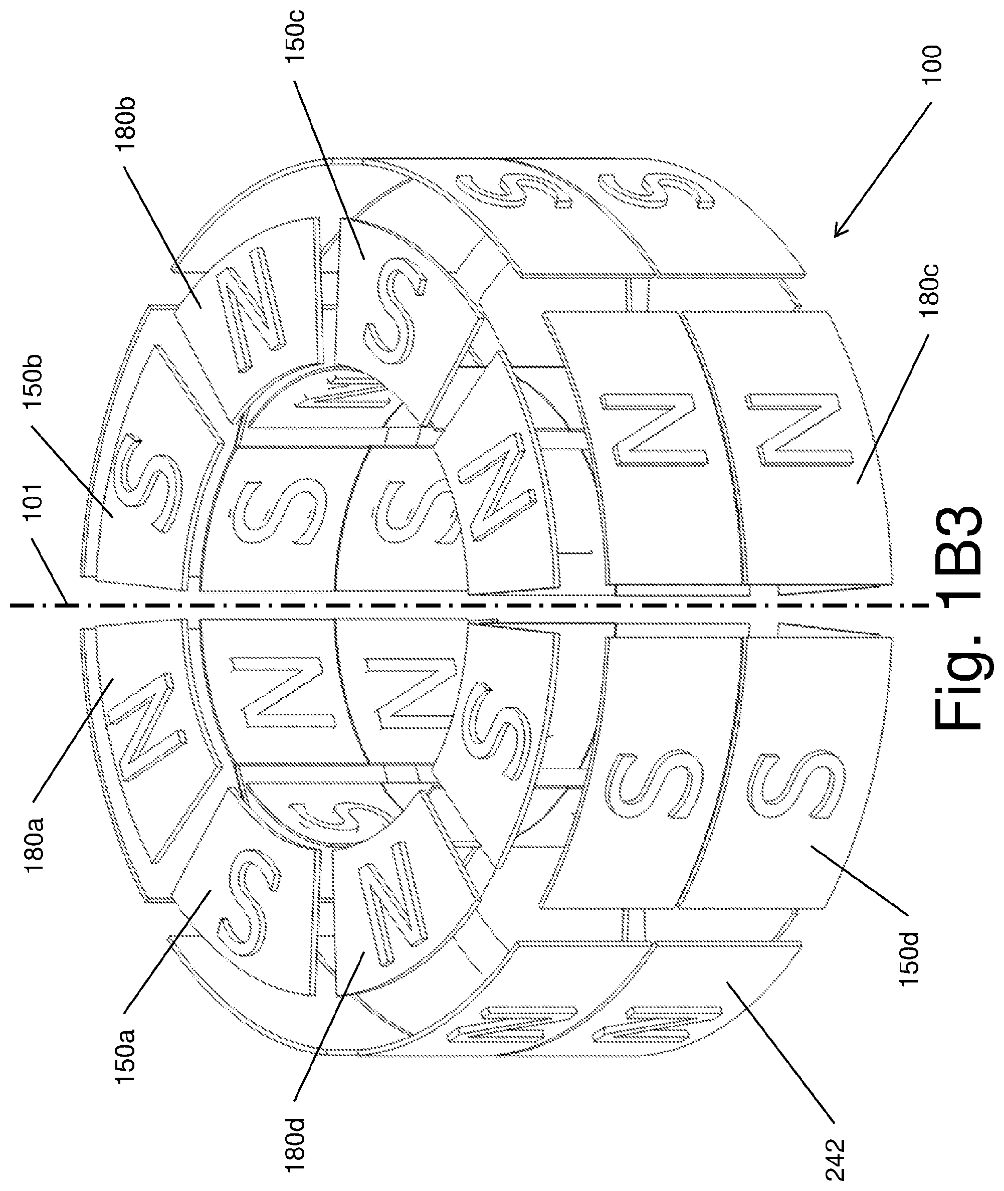 Patent US11784529 Figure 5 – Torque tunnel Halbach Array electric machine