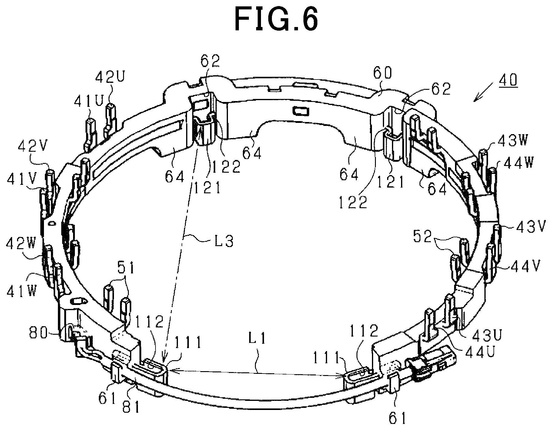 Patent US11784530 Figure 4 – Rotating electric machine and armature