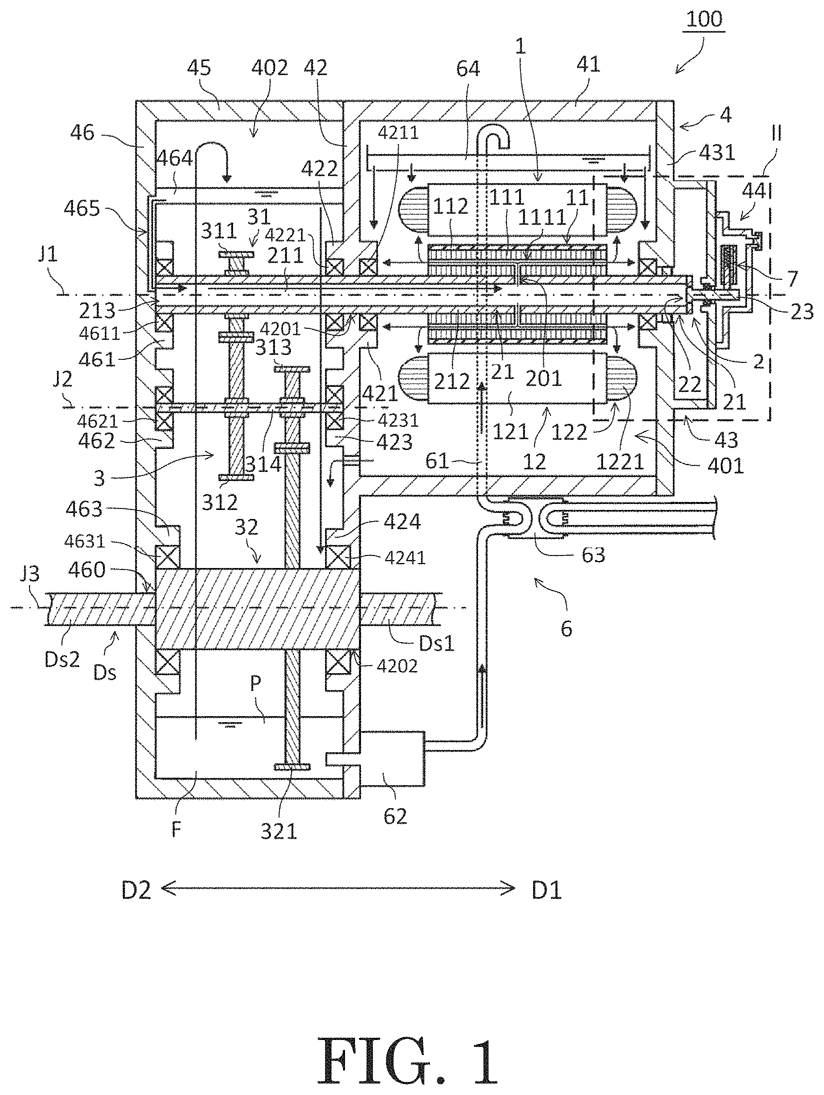 Patent US11784531 Figure 1 – Motor having an electrical discharging device and cover member