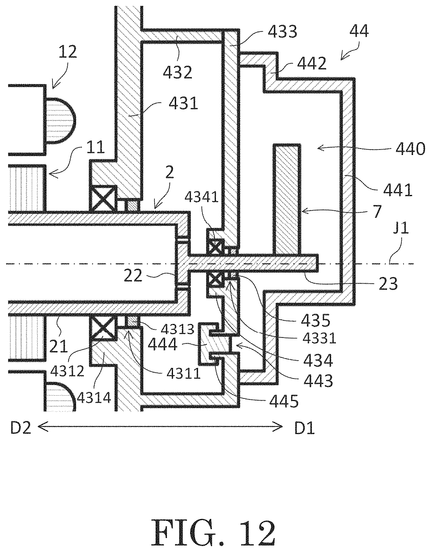 Patent US11784531 Figure 12 – Motor having an electrical discharging device and cover member