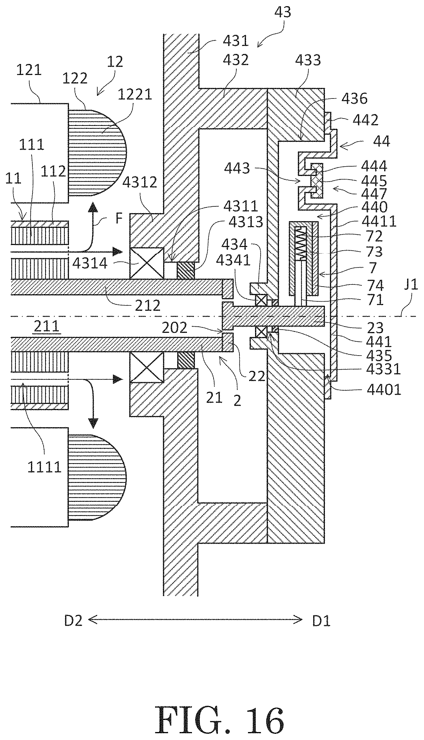 Patent US11784531 Figure 16 – Motor having an electrical discharging device and cover member