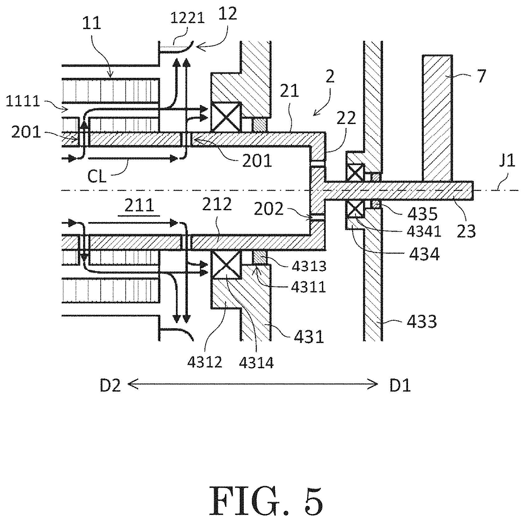 Patent US11784532 Figure 7 – Motor