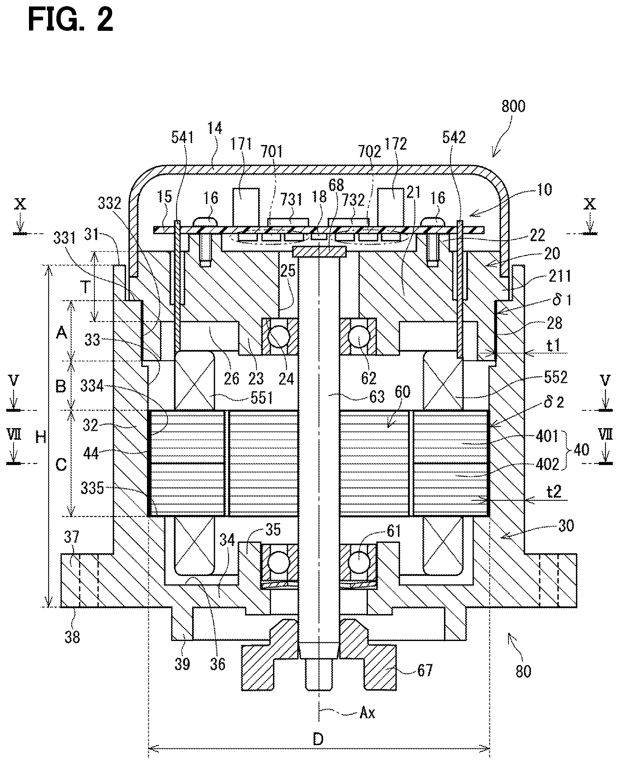 Patent US11784534 Figure 2 – Rotating electric machine