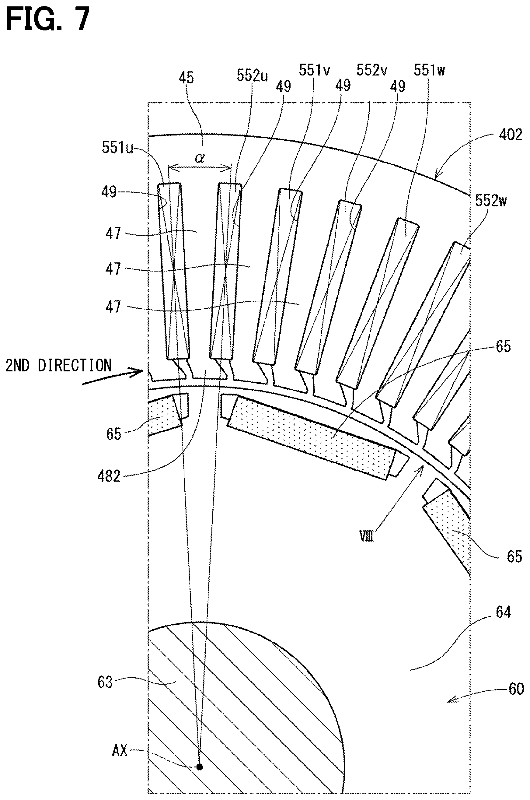 Patent US11784534 Figure 7 – Rotating electric machine