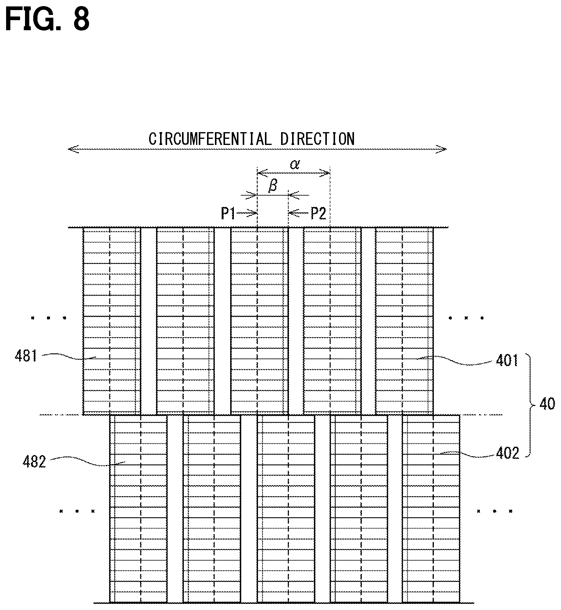 Patent US11784534 Figure 8 – Rotating electric machine