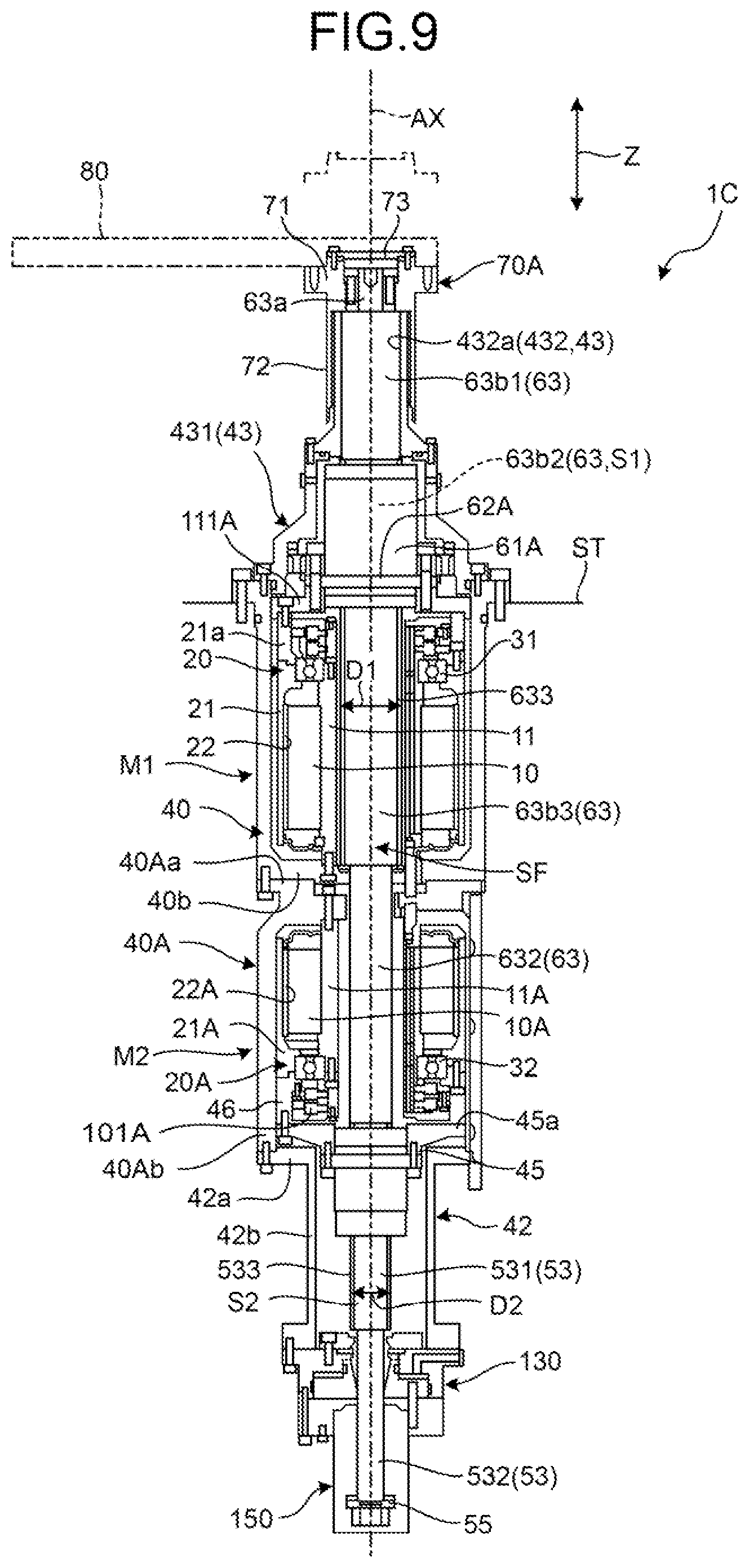 Patent US11784535 Figure 9 – Actuator