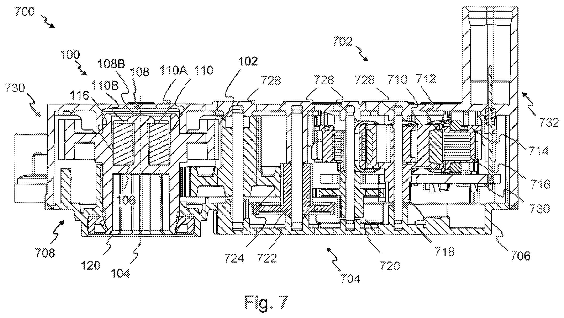 Patent US11784539 Figure 7 – Assembly comprising a component rotatable about a rotary axis for an actuating drive, and a sensor element attached to the rotatable component