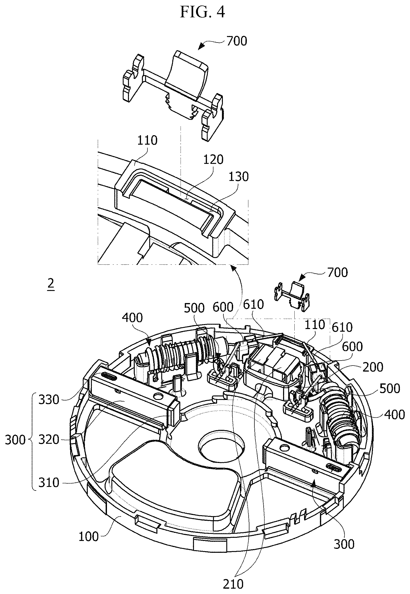 Patent US11784542 Figure 4 – Ground terminal, cover assembly and motor comprising same