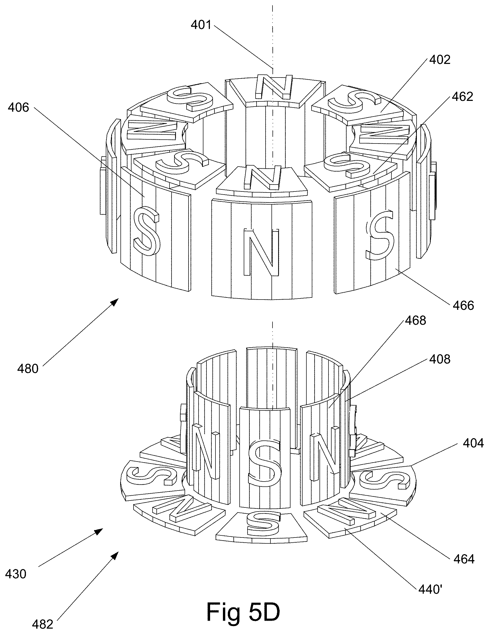 Patent US11784546 Figure 11 – Circumferential flux electric machine with field weakening mechanisms and methods of use